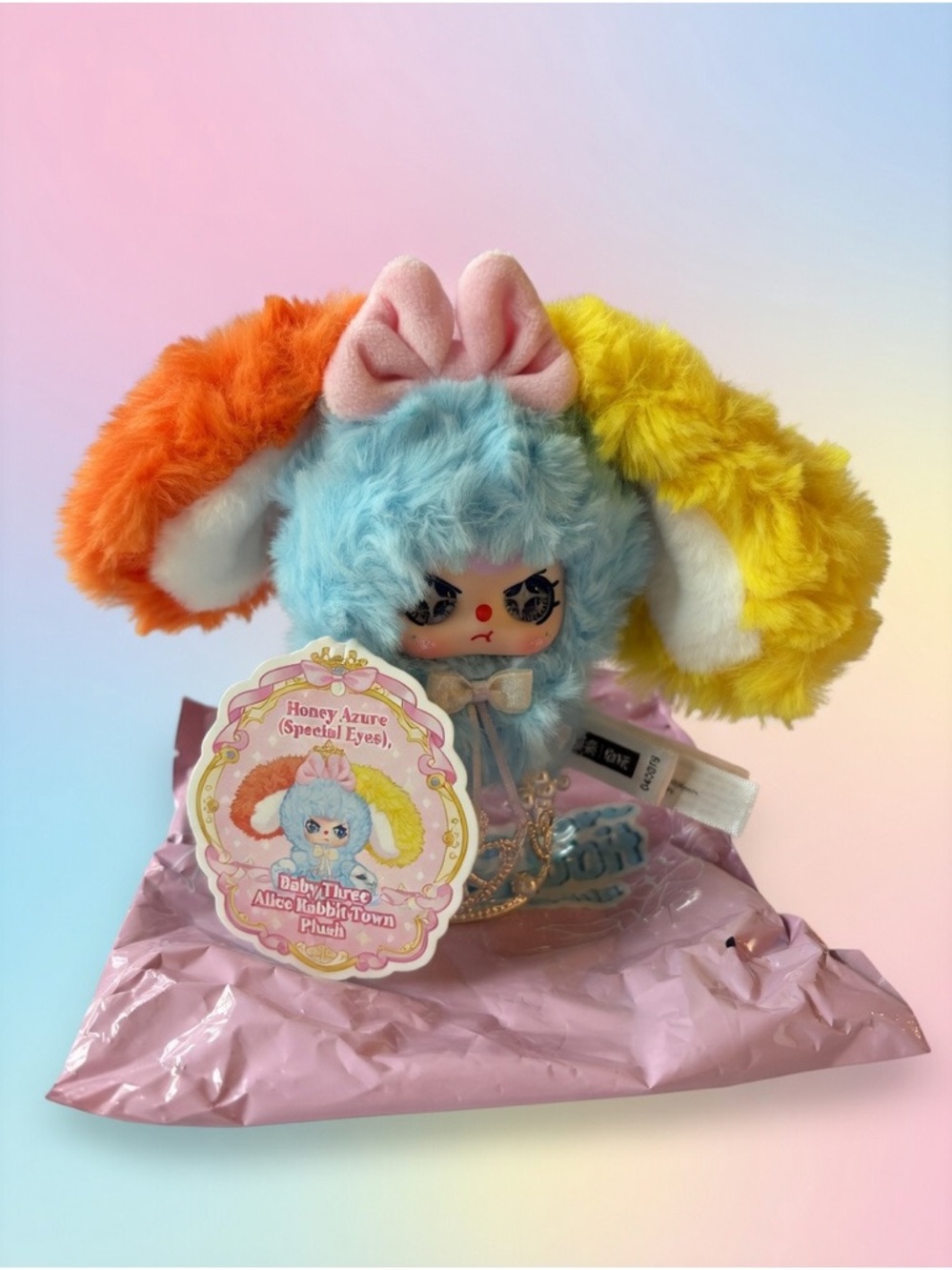 144,Authentication Honey Azure Baby Three
Little Rabbit Town Plush Keychain